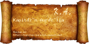 Kapitán Aurélia névjegykártya